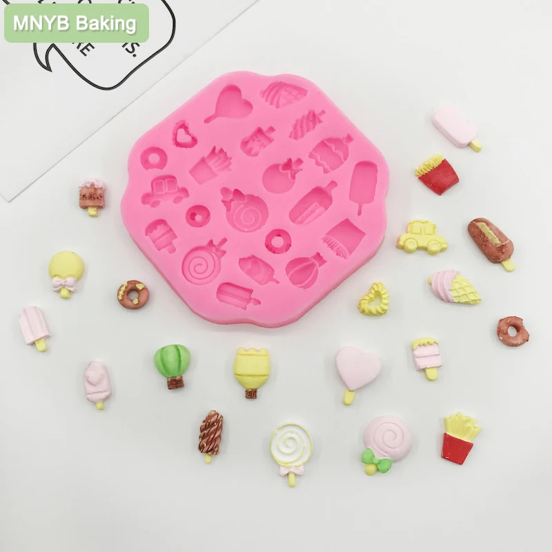 Mini Candy Ice Cream Decoration Mold Chocolate Fondant Art Cake Tools Silicone Kitchen Baking Resin Plasticene DIY Form
Mini Candy Ice Cream Decoration Mold Chocolate Fondant Art Cake Tools Silicone Kitchen Baking Resin Plasticene DIY Form