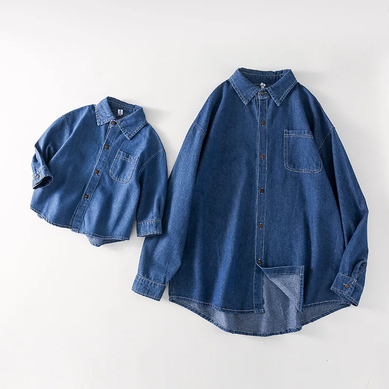 Equal Family Denim Shirts 2024 Autumn Spring Dad Mom and Baby Boy Girl Matching Clothes Mother Father and Son Daughter Kids Tops
Equal Family Denim Shirts 2024 Autumn Spring Dad Mom and Baby Boy Girl Matching Clothes Mother Father and Son Daughter Kids Tops