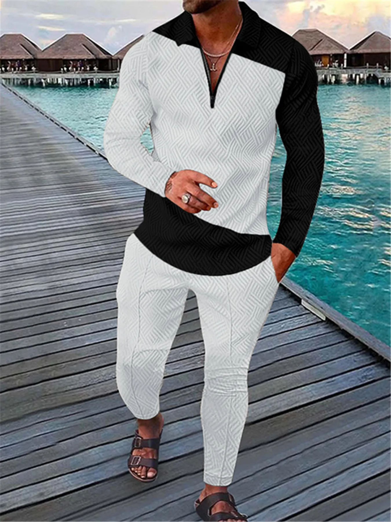 Осенне-зимние новые мужские повседневные Простые брюки с длинным рукавом, спортивная одежда для фитнеса и бега