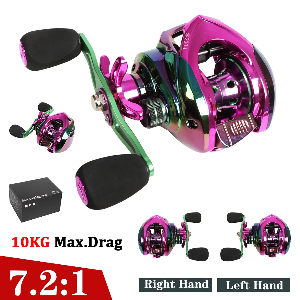 Lightweight Baitcasting Fishing Reel 10KG Max. Drag 7.2:1 Gear Ratio Fishing Reel Carp Freshwater Saltwater Fishing Accessories
Lightweight Baitcasting Fishing Reel 10KG Max. Drag 7.2:1 Gear Ratio Fishing Reel Carp Freshwater Saltwater Fishing Accessories