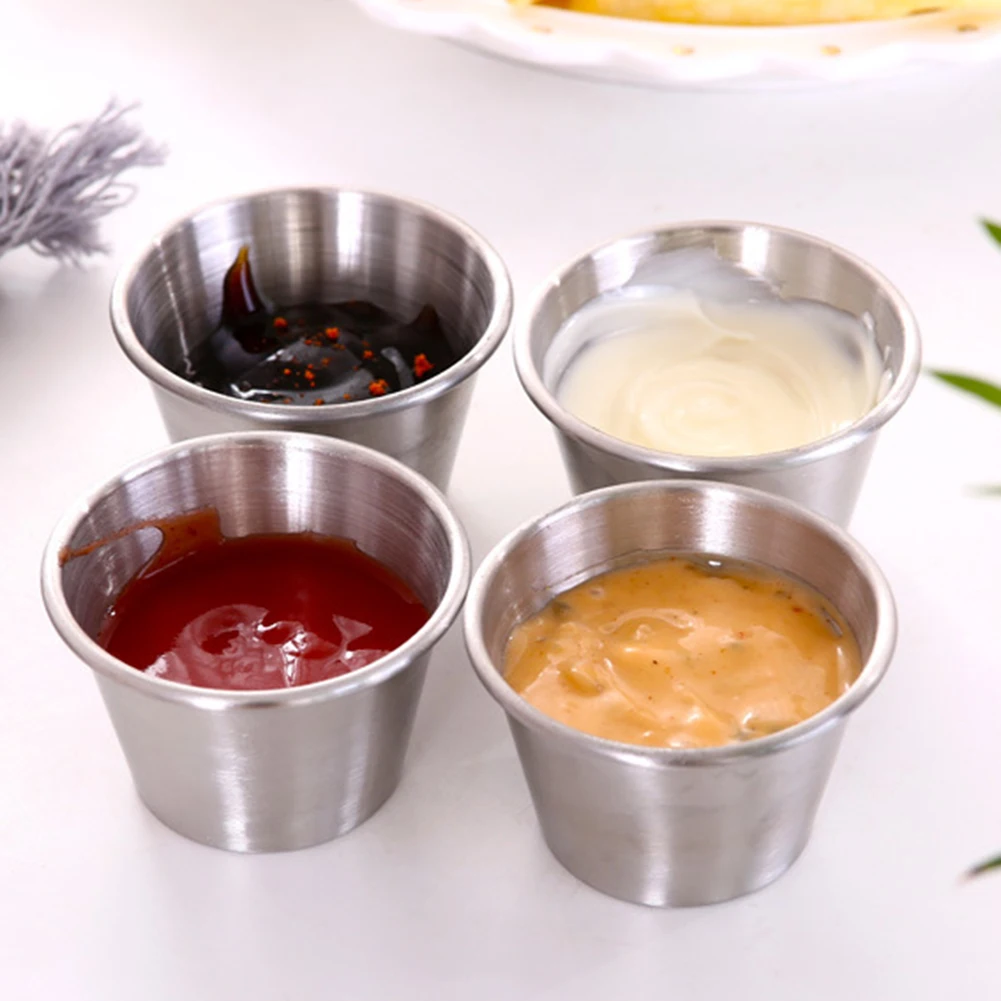 4pcs Stainless Steel Hot Pot Dipping Bowl Small Sauce Cup Seasoning Dish Saucer Appetizer Plates Sauce Container for Restaurant
4pcs Stainless Steel Hot Pot Dipping Bowl Small Sauce Cup Seasoning Dish Saucer Appetizer Plates Sauce Container for Restaurant