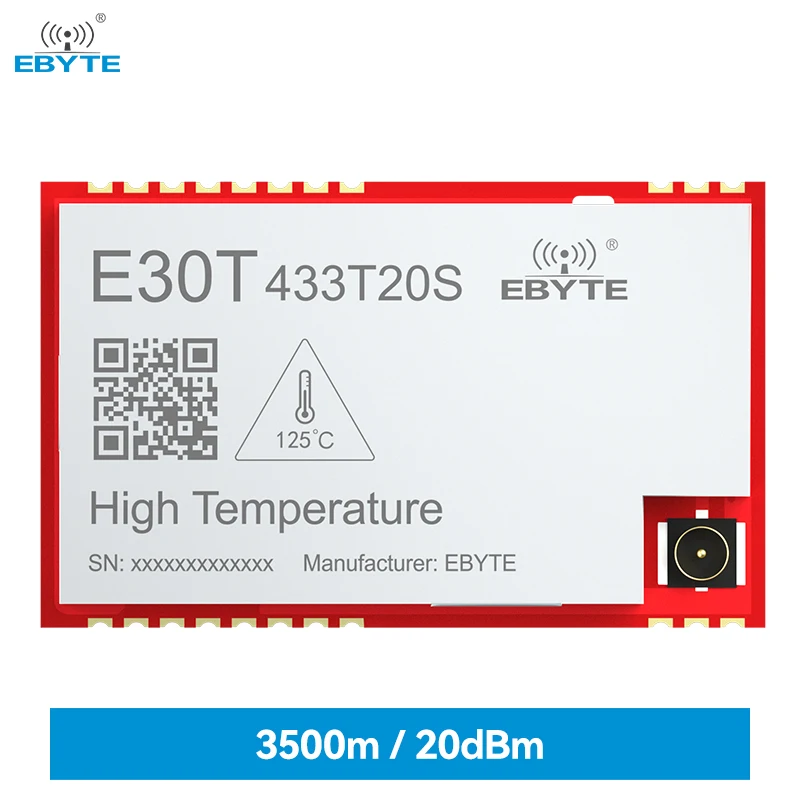 Беспроводной модуль последовательного порта EBYTE E30T-433T20S 150 ℃ высокая термостойкость 425 ~ 450,5 МГц 20 дБм IPEX FEC RSSI 3,5 KM SMD
Беспроводной модуль последовательного порта EBYTE E30T-433T20S 150 ℃ высокая термостойкость 425 ~ 450,5 МГц 20 дБм IPEX FEC RSSI 3,5 KM SMD