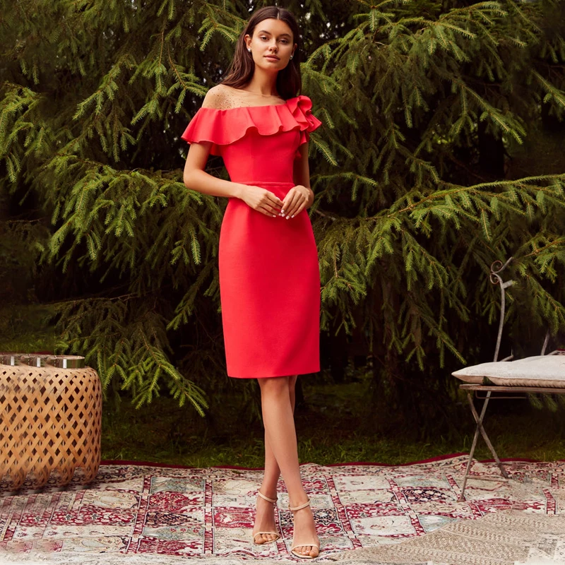 SImple Scoop Illusion Top Short Sleeve Bead Belt Pleat Zipper Satin Knee-Length A-Line Prom Gown Evening Dress Vestidos De Noche
SImple Scoop Illusion Top Short Sleeve Bead Belt Pleat Zipper Satin Knee-Length A-Line Prom Gown Evening Dress Vestidos De Noche