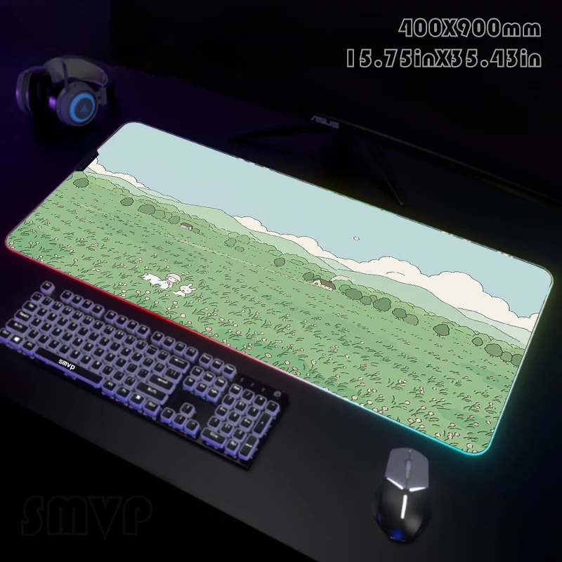 Cute Green Large RGB Mouse Pad Gaming Mousepads LED Mouse Mat Gamer Desk Mats Rubber Table Rug With Backlit Desk Pads
Cute Green Large RGB Mouse Pad Gaming Mousepads LED Mouse Mat Gamer Desk Mats Rubber Table Rug With Backlit Desk Pads