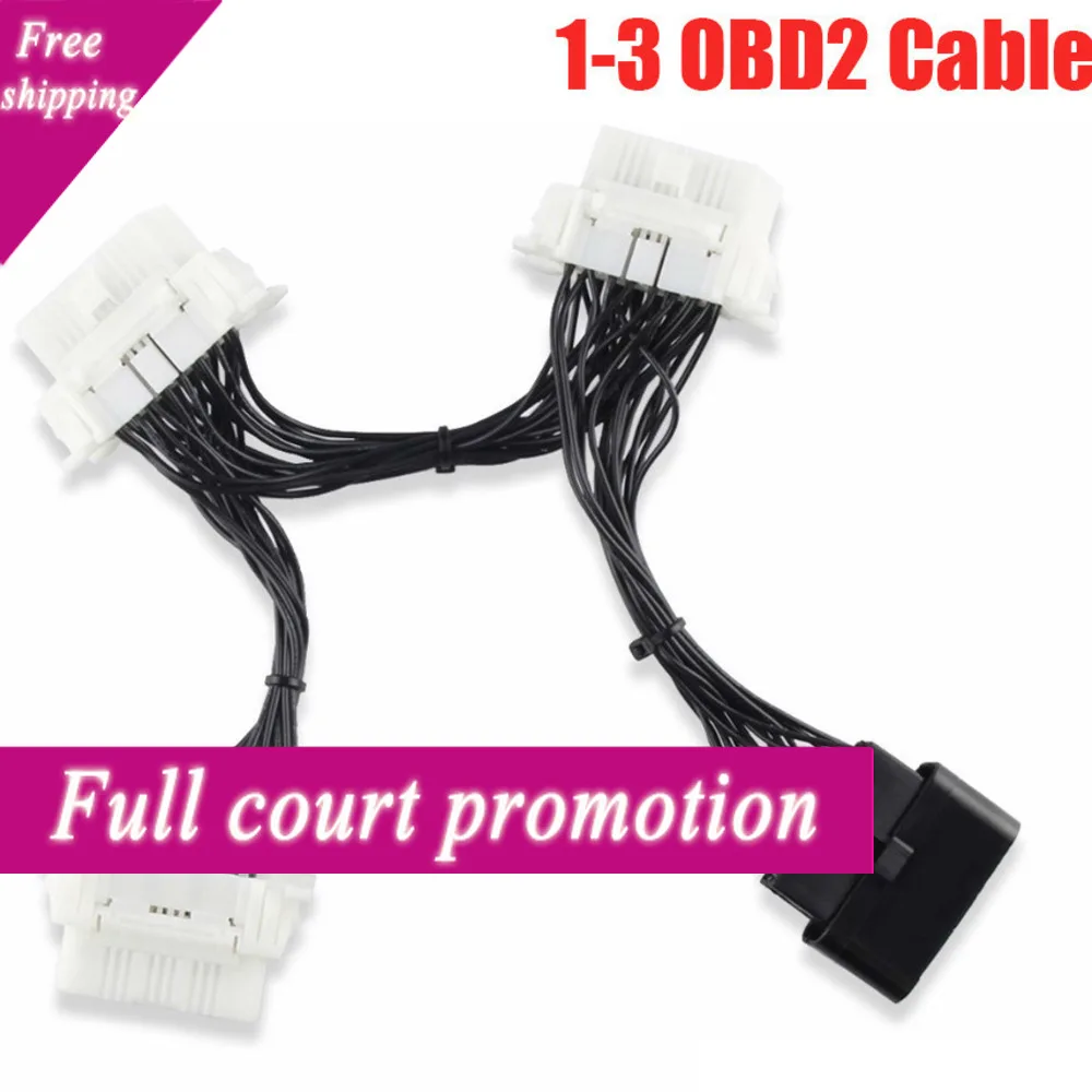 

OBDII OBD 2 16Pin OBD2 16 Pin Auto Cable For ELM327 1-3 Male To Female Extension Cable Adaptor Diagnostic Scanner Connector