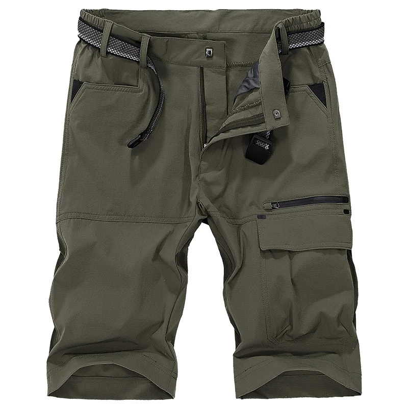 

Шорты-карго мужские с карманами, повседневные свободные короткие штаны, тактические быстросохнущие в стиле милитари, для активного отдыха и походов, лето