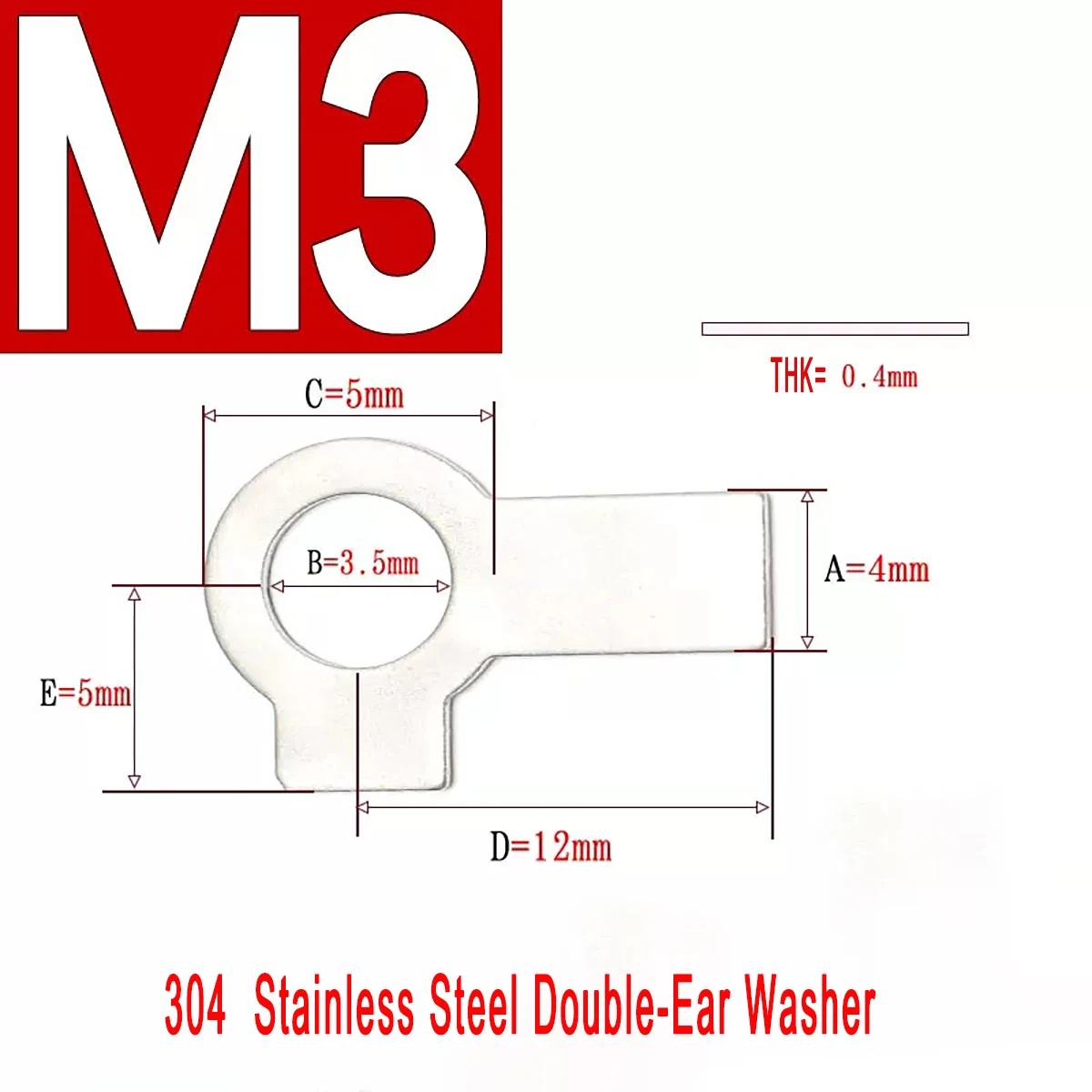 304 / 316 Stainless Steel Double-Ear Washer Lock Washer M3M4M5M6M8M10M12M14M16M18M20M22M24M27M30M33M36M42M48
304 / 316 Stainless Steel Double-Ear Washer Lock Washer M3M4M5M6M8M10M12M14M16M18M20M22M24M27M30M33M36M42M48