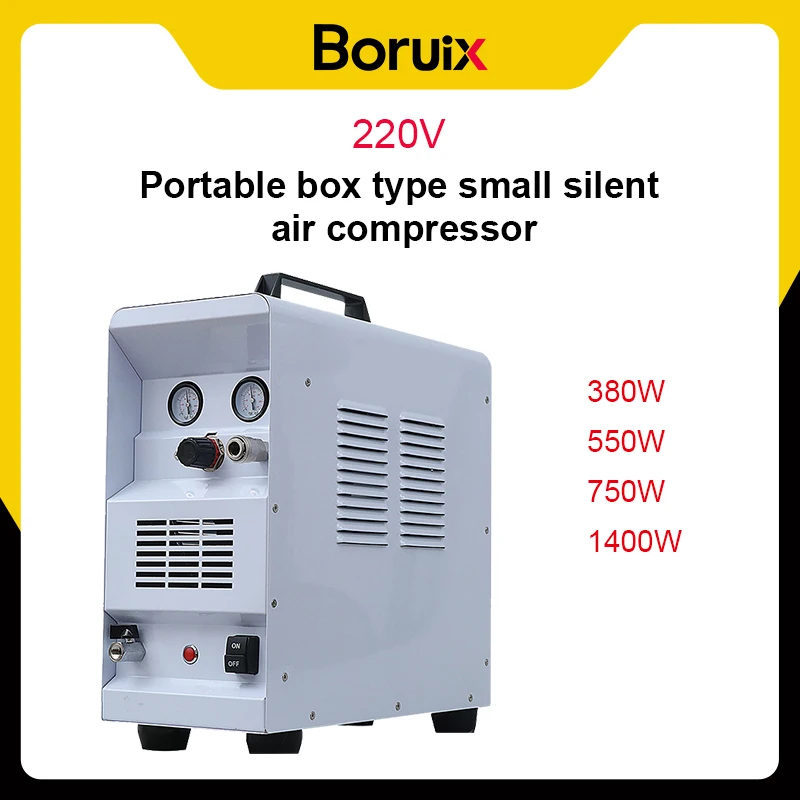 Boruix 220V Oil-Free Silent Air Compressor Woodworking Spray Paint Flush Air Pump Small Air Compressor
Boruix 220V Oil-Free Silent Air Compressor Woodworking Spray Paint Flush Air Pump Small Air Compressor