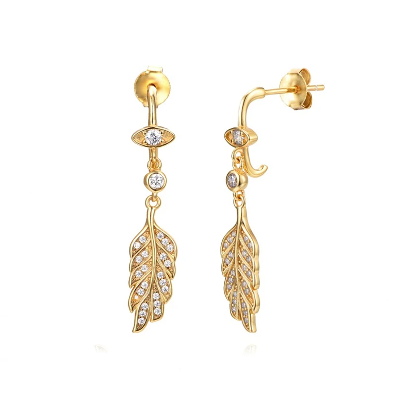 925 Sterling Silver Needle Vintage Feather Pendant Stud Earrings for Women Light Luxury Gold Color Metal Earring Fashion Jewelry
925 Sterling Silver Needle Vintage Feather Pendant Stud Earrings for Women Light Luxury Gold Color Metal Earring Fashion Jewelry
