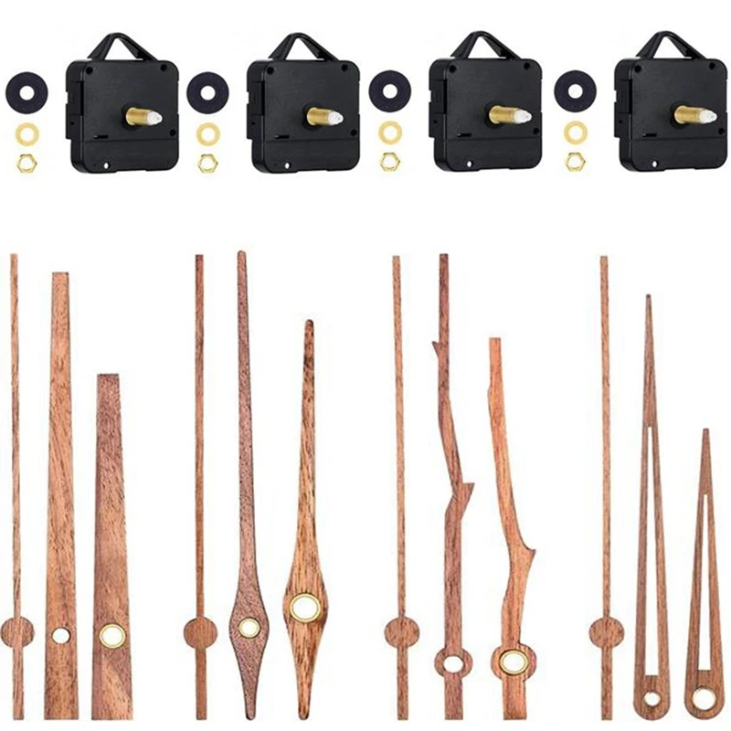 4Pcs Long Shaft Wall Clock Movement Mechanism With 4 Types 12 Inch Walnut Wood Hands DIY Quartz Clock Parts Replacement
4Pcs Long Shaft Wall Clock Movement Mechanism With 4 Types 12 Inch Walnut Wood Hands DIY Quartz Clock Parts Replacement