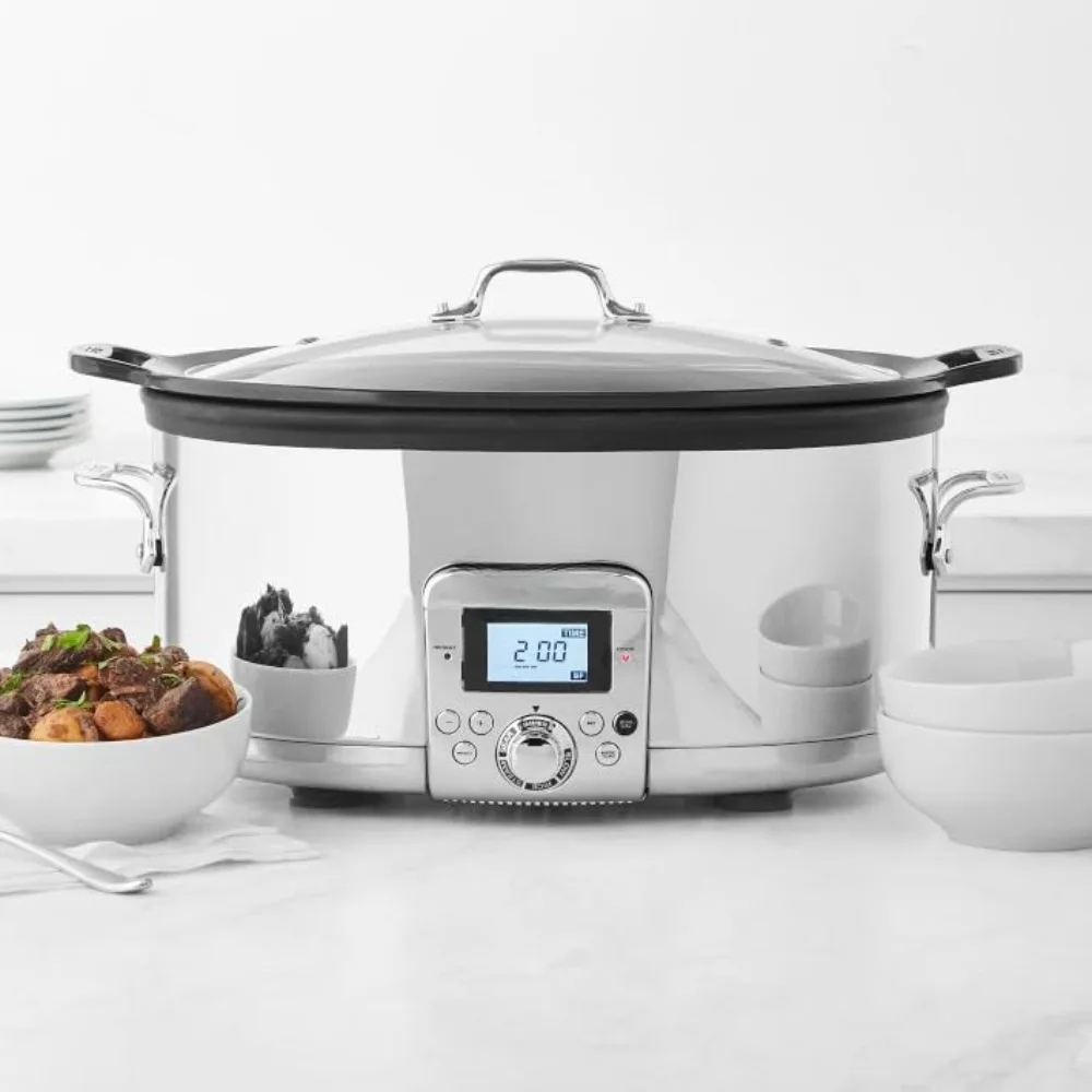 Stainless steel slow stew pot with multiple 1 7 quarts 15.75 inches deep x 21.25 inches wide x 11 inches high
Stainless steel slow stew pot with multiple 1 7 quarts 15.75 inches deep x 21.25 inches wide x 11 inches high