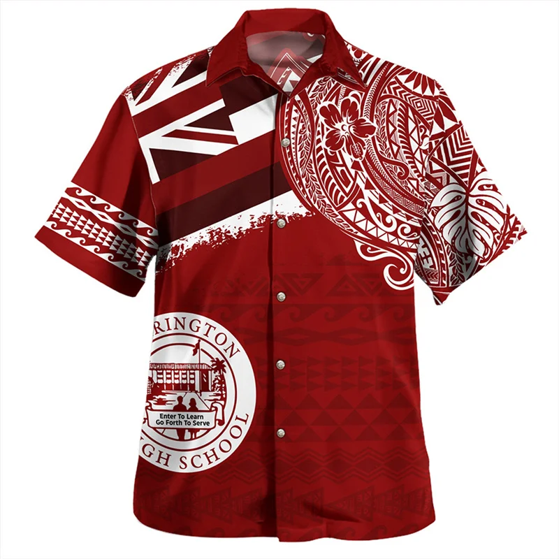 

Рубашка мужская летняя с 3D-принтом, короткий Графический пиджак с американским гавайским флагом, одежда в стиле племени Харадзюку
