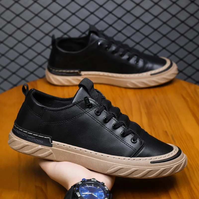Black Leather Casual Shoes Men Loafers Comfort Man Slip on Flat Vulacnized Shoes Outdoor Male Walking Shoes Zapatillas Hombre
Black Leather Casual Shoes Men Loafers Comfort Man Slip on Flat Vulacnized Shoes Outdoor Male Walking Shoes Zapatillas Hombre