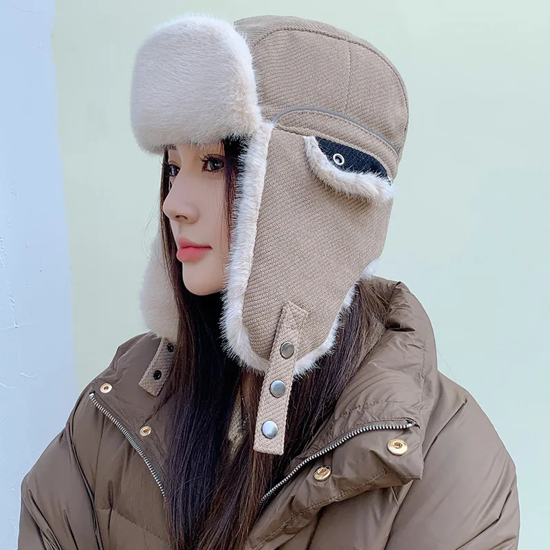 Winter Russian Ski Hat Couple Windproof Aviator Trooper Earflap Warm Bomber Fur Cap Ear Protectors Waterproof Casual Outdoor
Winter Russian Ski Hat Couple Windproof Aviator Trooper Earflap Warm Bomber Fur Cap Ear Protectors Waterproof Casual Outdoor