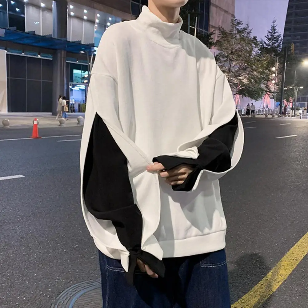 Autumn Sweatshirt Men High Collar Neck Protection Patchwork Long Sleeve Loose Casual Streetwear Men Top sudaderas para hombres
Autumn Sweatshirt Men High Collar Neck Protection Patchwork Long Sleeve Loose Casual Streetwear Men Top sudaderas para hombres
