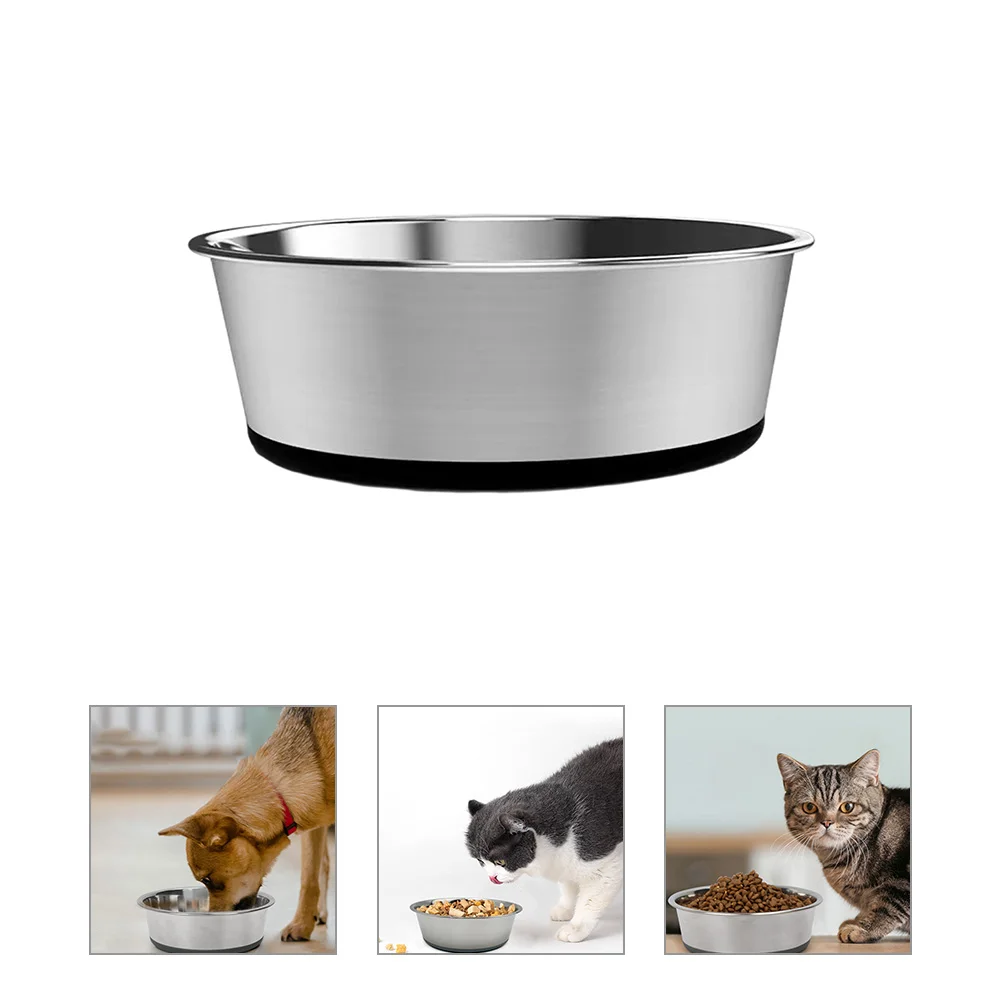 

Металлическая миска для домашних животных еда из нержавеющей стали собачья миска для пищевых продуктов, многоразовый контейнер для пищевых продуктов для домашних животных