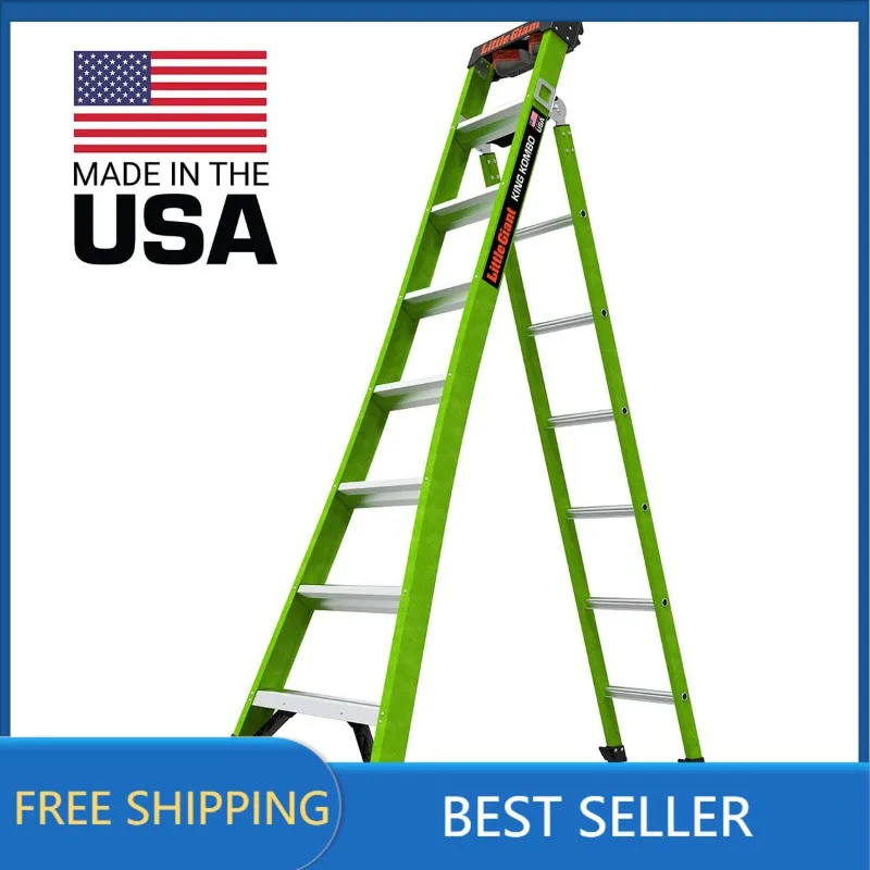 Little Giant Ladder Systems King Kombo 8'-14' Fiberglass 3-in-1 Combo Ladder, Type 1AA - 375 lbs. Rated
Little Giant Ladder Systems King Kombo 8'-14' Fiberglass 3-in-1 Combo Ladder, Type 1AA - 375 lbs. Rated