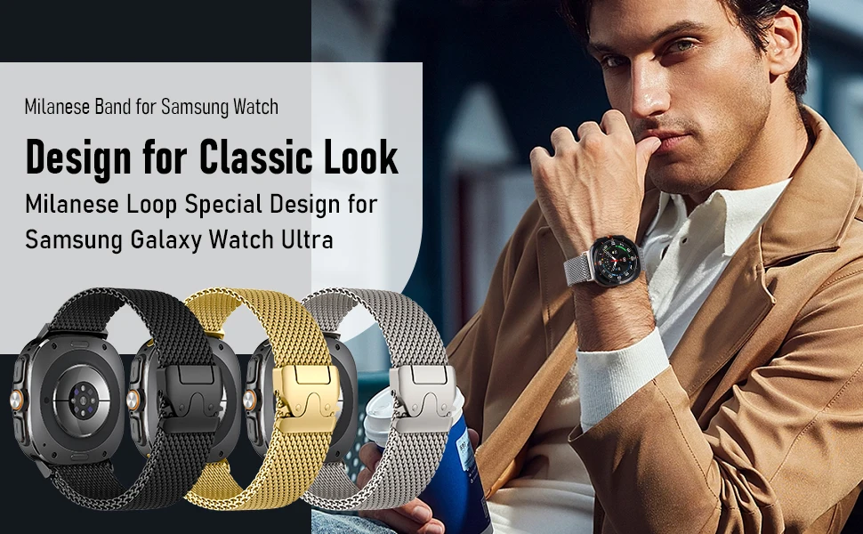 Milanese Loop Strap for Samsung Galaxy Watch 7 Ultra 47mm Stainless Steel No Gap Magnetic Bracelet SmartWatch Strap Accessories Milanese Loop Strap for Samsung Galaxy Watch 7 Ultra 47mm Stainless Steel No Gap Magnetic Bracelet SmartWatch Strap Accessories