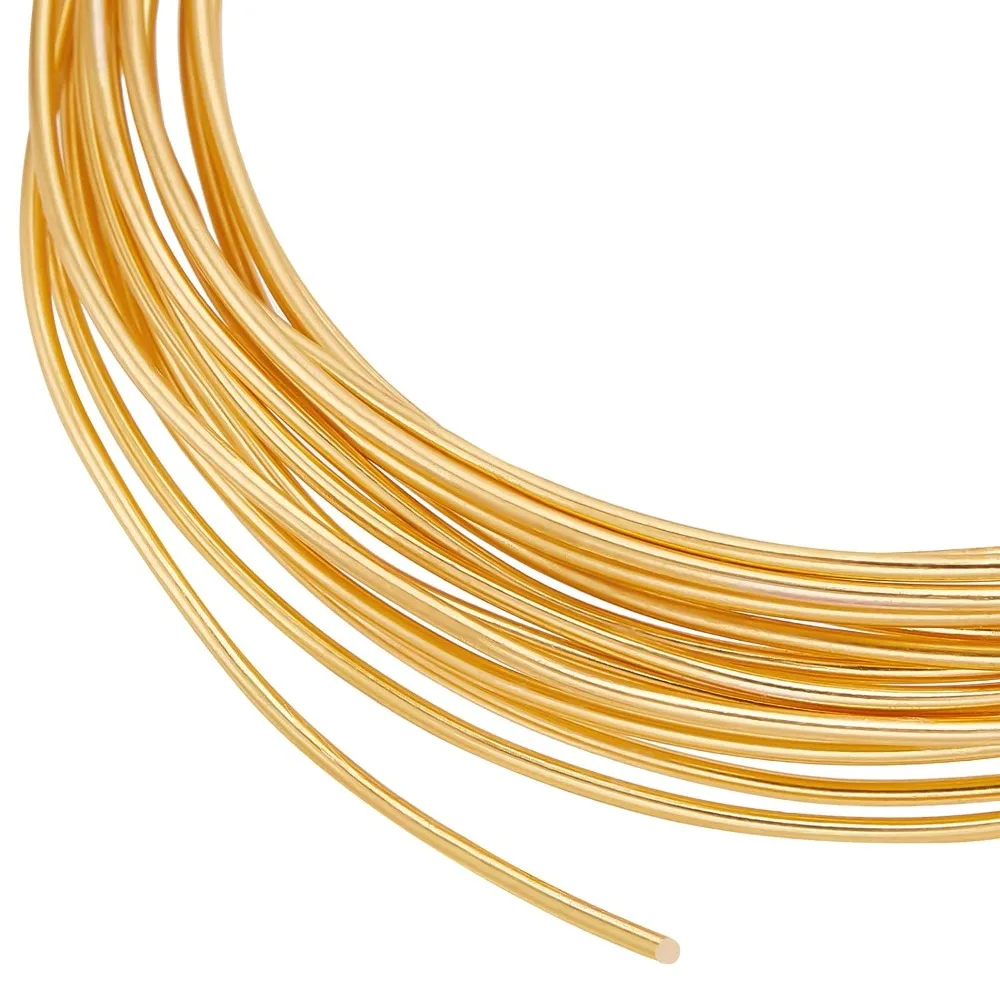 

17 Gague 18K Gold Plated Jewellery Making Brass Wire, 9.84 Feet Tarnish Resistant Brass Craft Wire for Jewelry Ornaments Making