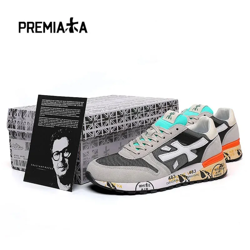 

Premiata Shoes Original Men's Casual Sneakers Second Generation Original Design Breathable Waterproof Multi-color Element Trend