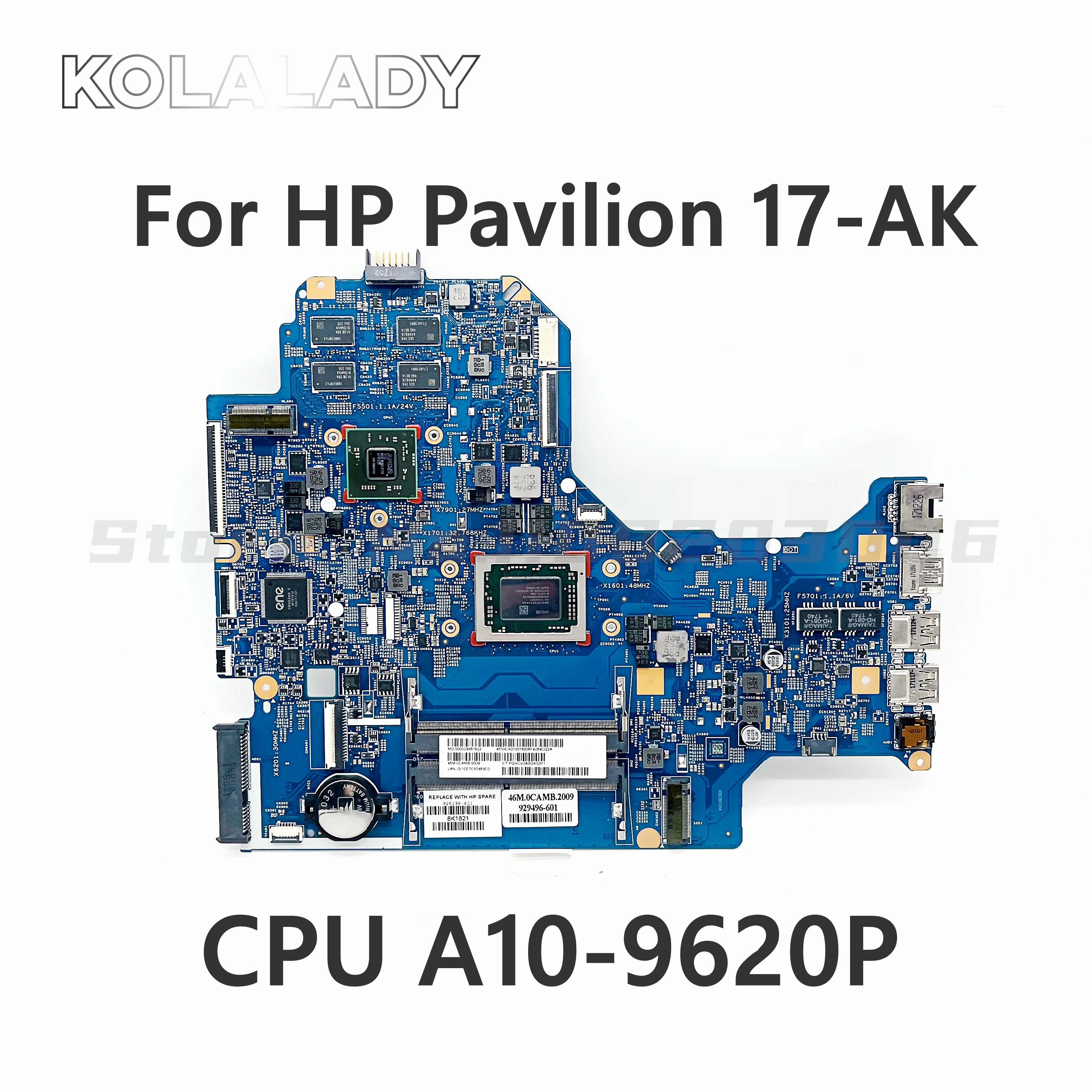 926193-601 926193-001 For HP 17-AK 17Z-AK Laptop Motherboard 16889-1/2 448.0CA03.0011 AM962P With A10-9620P CPU Mainboard
926193-601 926193-001 For HP 17-AK 17Z-AK Laptop Motherboard 16889-1/2 448.0CA03.0011 AM962P With A10-9620P CPU Mainboard