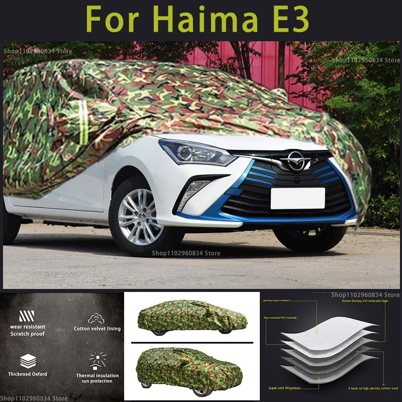 For Haima E3 Oxford Car Cover Cover Outdoor Protection Snow Cover Sunshade Waterproof Dustproof Camouflage Car Covernc
For Haima E3 Oxford Car Cover Cover Outdoor Protection Snow Cover Sunshade Waterproof Dustproof Camouflage Car Covernc
