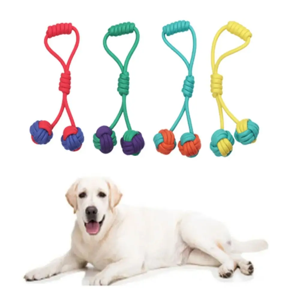 

Pet Dog Toys Hand-pulled Interactive Cotton Rope Rubber Balls Dogs Molar Bite Resistant Tooth Cleaning Chewing Toys Pet Supplies