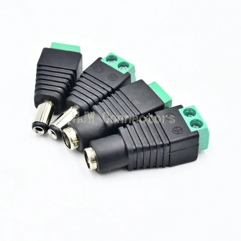 

20Pair Male Female DC Connectors 5.5 x 2.1mm / 5.5 x 2.5mm DC Power Plug Jacks Sockets Adapter For LED Strip Light CCTV Camera