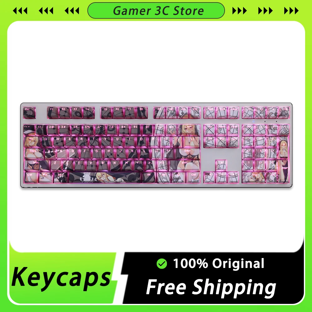 Azur Lane Sexy Keycaps Hentai Light Transmission Sublimation PBT Keycap 108 Key PC Gamer Gaming Mechanical Keyboard Keycaps Set
Azur Lane Sexy Keycaps Hentai Light Transmission Sublimation PBT Keycap 108 Key PC Gamer Gaming Mechanical Keyboard Keycaps Set