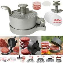 Aluminum Alloy Hamburger Press Tool Meat Maker Beef Makers Mold Burger Tools With 100 Pcs Oil Paper
Aluminum Alloy Hamburger Press Tool Meat Maker Beef Makers Mold Burger Tools With 100 Pcs Oil Paper