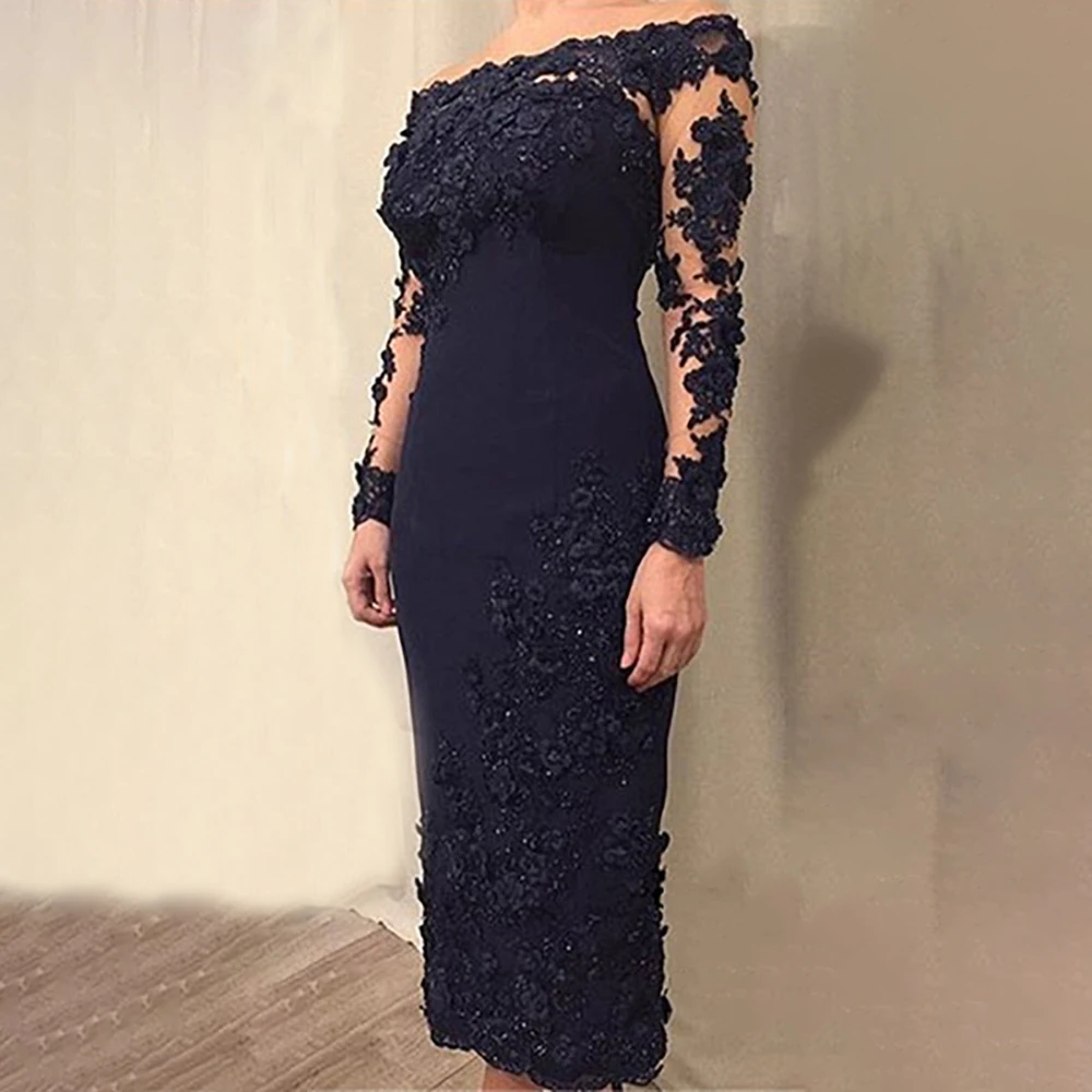 Elegant Mother of the Bride Dress Sheath Ankle Length Off the Shoulder Long Sleeve Formal Occasion Wedding Guest Party Skirt 
Elegant Mother of the Bride Dress Sheath Ankle Length Off the Shoulder Long Sleeve Formal Occasion Wedding Guest Party Skirt