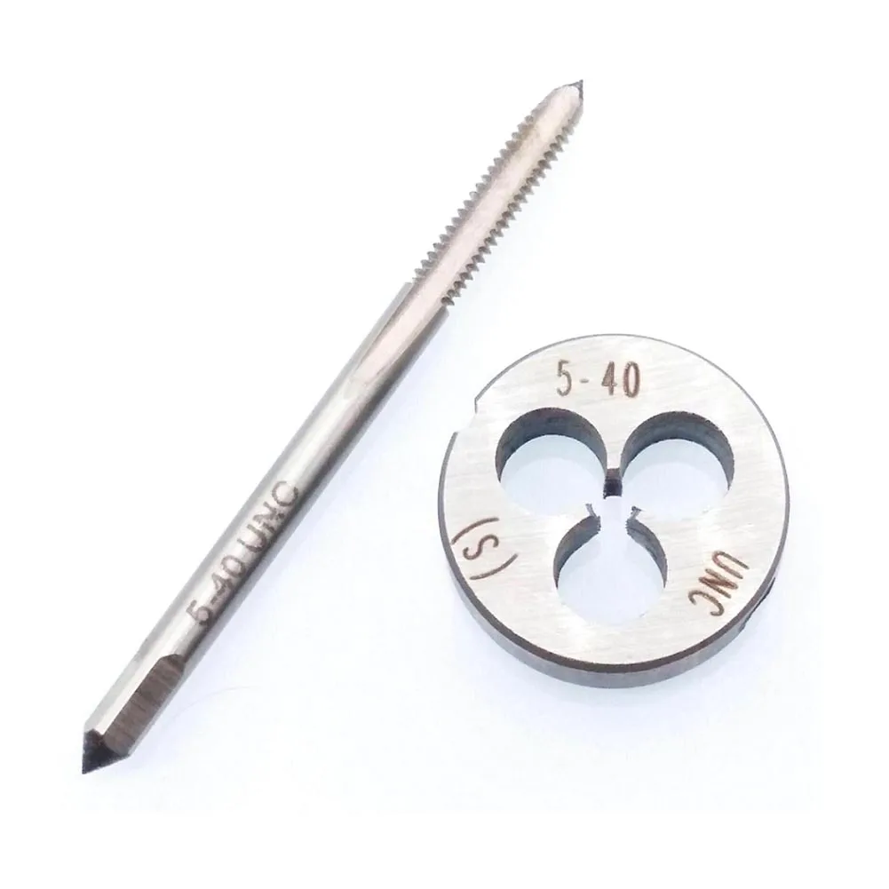 2Pcs HSS 5-40 UNC Plug Thread Tap+ Die Set Threading Tool Right Hand High Speed Steel Cutting Tools Cast Iron Hole Processing
2Pcs HSS 5-40 UNC Plug Thread Tap+ Die Set Threading Tool Right Hand High Speed Steel Cutting Tools Cast Iron Hole Processing