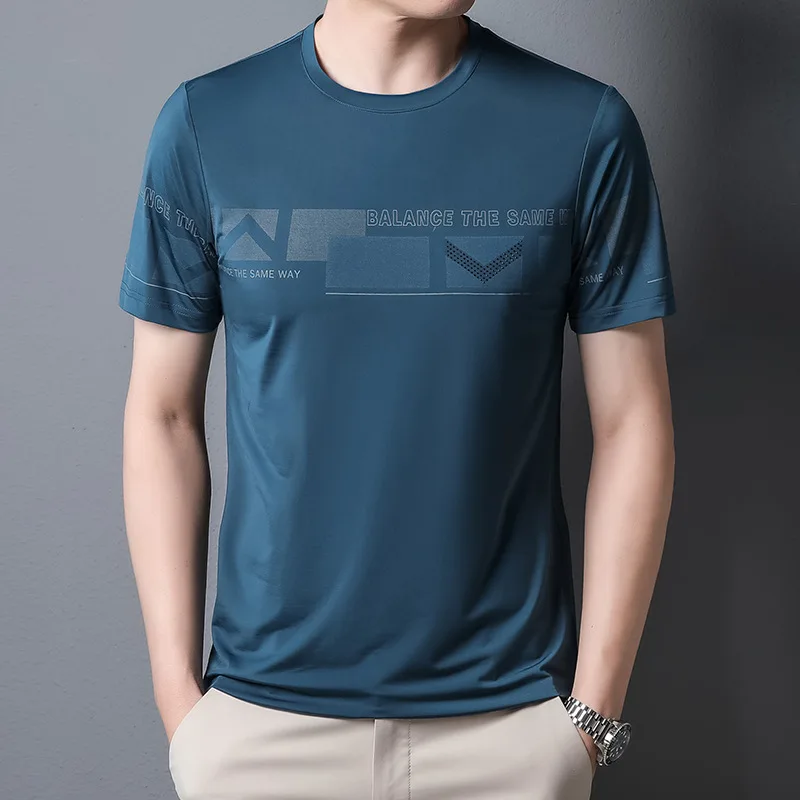 2023 New Korean Style Men'stsummer Hot Ice Silk Fashion Round Neck Trend Casual Men's Short-sleeved Shirt
2023 New Korean Style Men'stsummer Hot Ice Silk Fashion Round Neck Trend Casual Men's Short-sleeved Shirt