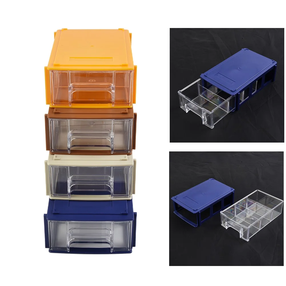

1PC Stackable Plastic Hardware Parts Storage Boxes Component Screws Toolbox Screw Classification Component Box Tool 140*90*40mm