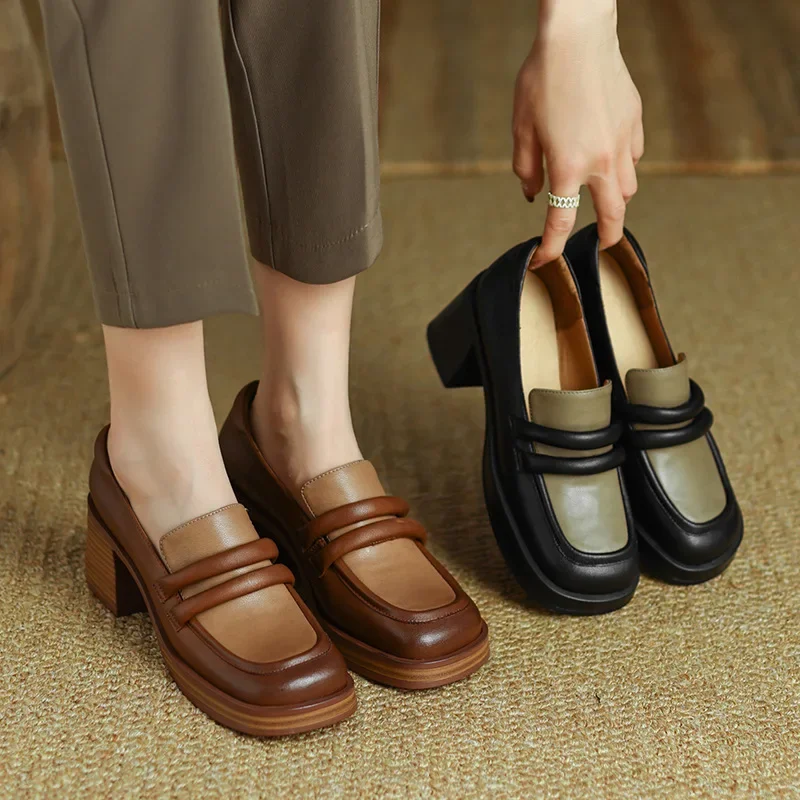 Chunky Heels Women Pumps Spring 2024 New Arrivals Designer Office Dress Shoes Woman High Heel Loafers Footwear Zaptos Mujer 
Chunky Heels Women Pumps Spring 2024 New Arrivals Designer Office Dress Shoes Woman High Heel Loafers Footwear Zaptos Mujer