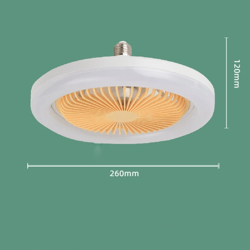 Generic Ceiling Fans With LED Light, 3Bladeless Modern Smart E27