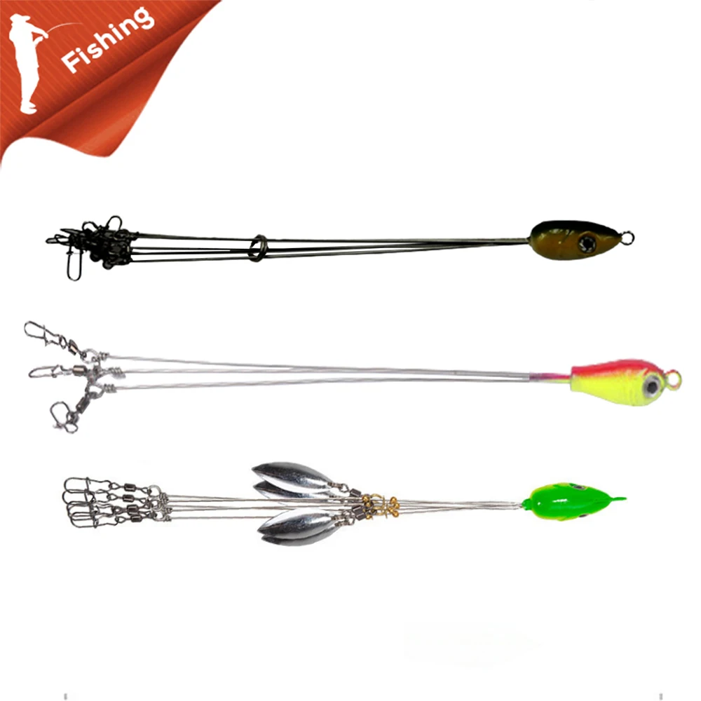 Umbrella Fish Attract Rig 3/5 Arms Alabama Rig Head Swim Ace Bas with Swivel Snap Connector Minnow Fish Group Extend Loks
Umbrella Fish Attract Rig 3/5 Arms Alabama Rig Head Swim Ace Bas with Swivel Snap Connector Minnow Fish Group Extend Loks