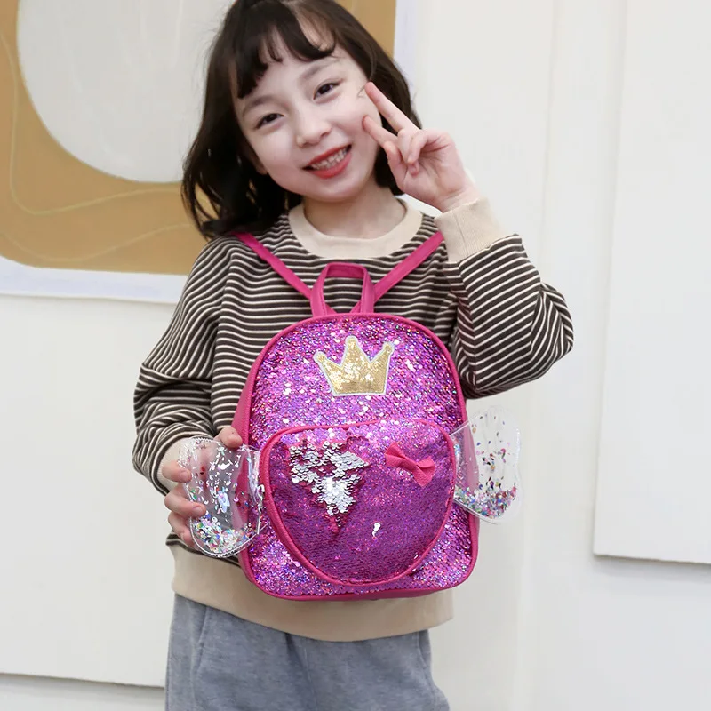 Children Sequin Backpacks In Kindergarten New Princess PU Accessory Bags 3-6-year-old Girl Fashion Schoolbag for Kids Travel
Children Sequin Backpacks In Kindergarten New Princess PU Accessory Bags 3-6-year-old Girl Fashion Schoolbag for Kids Travel