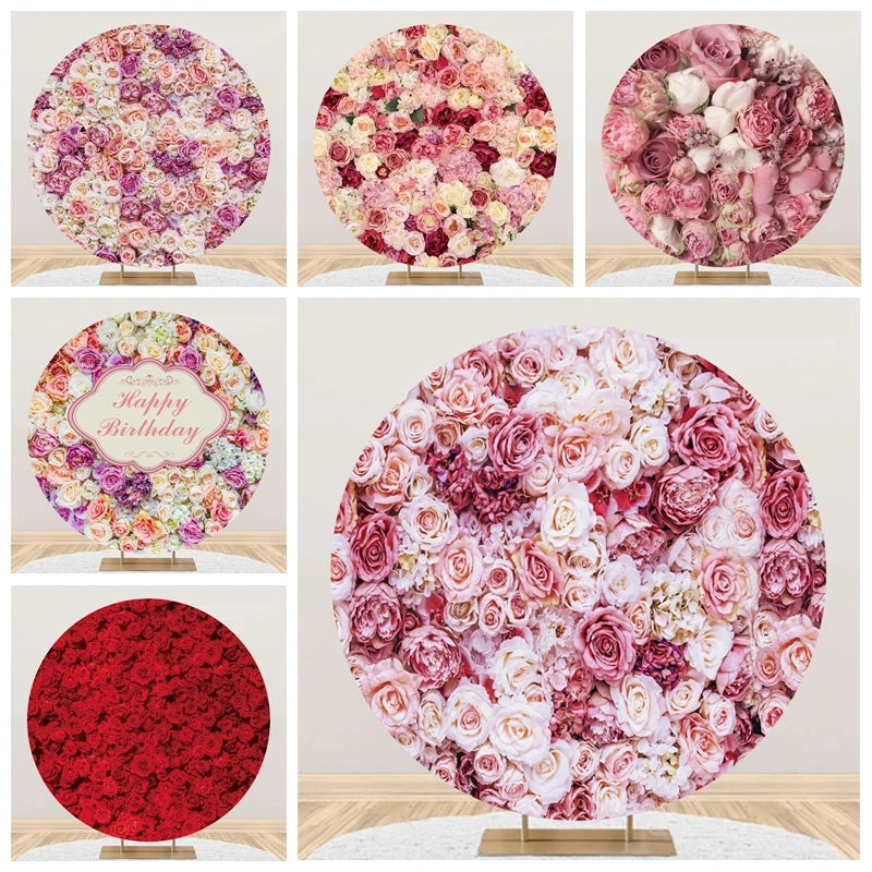 Pink Red Rose Flowers Round Backdrops for Wedding Bride Baby Shower Birthday Party Photo Background Blossoms Floral Photo Booth
Pink Red Rose Flowers Round Backdrops for Wedding Bride Baby Shower Birthday Party Photo Background Blossoms Floral Photo Booth