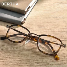 BERTHA Pure Titanium Glasses Frame Popular Retro Eyewear Frame Ultralight Support Customized Prescription Optical Glasses SJ1105
BERTHA Pure Titanium Glasses Frame Popular Retro Eyewear Frame Ultralight Support Customized Prescription Optical Glasses SJ1105