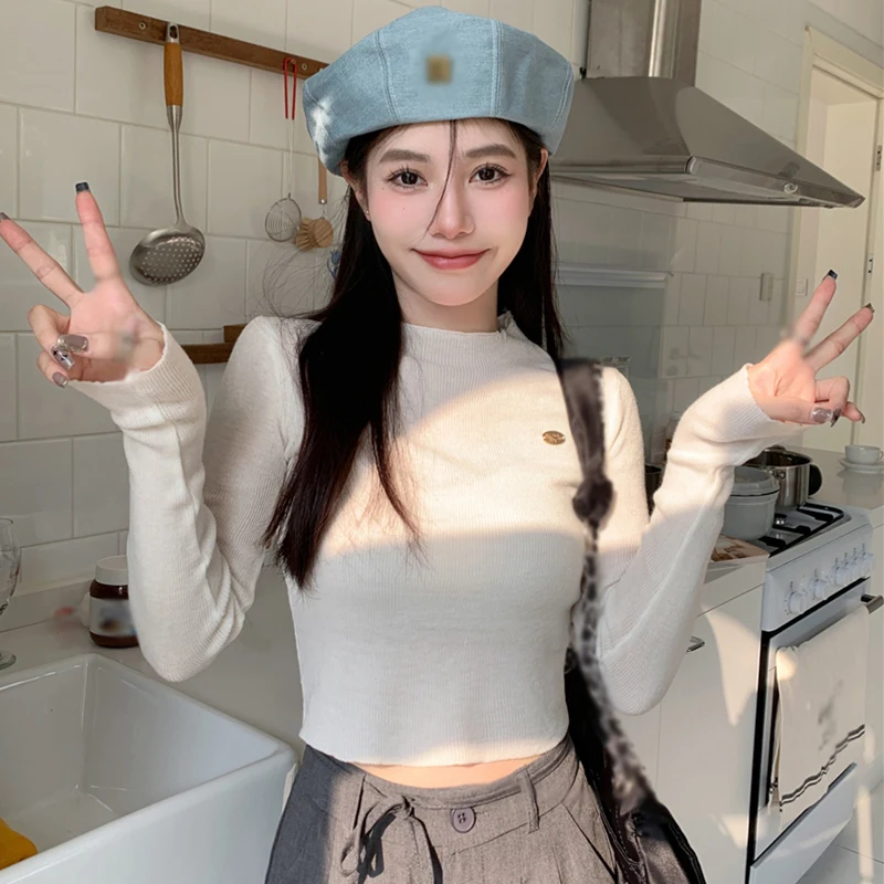 Women's Knitted Sweater Half High Collar Elegant Office Slim Long Sleeve Casual Slim Sexy Spring Autumn Sweet Versatile
Women's Knitted Sweater Half High Collar Elegant Office Slim Long Sleeve Casual Slim Sexy Spring Autumn Sweet Versatile