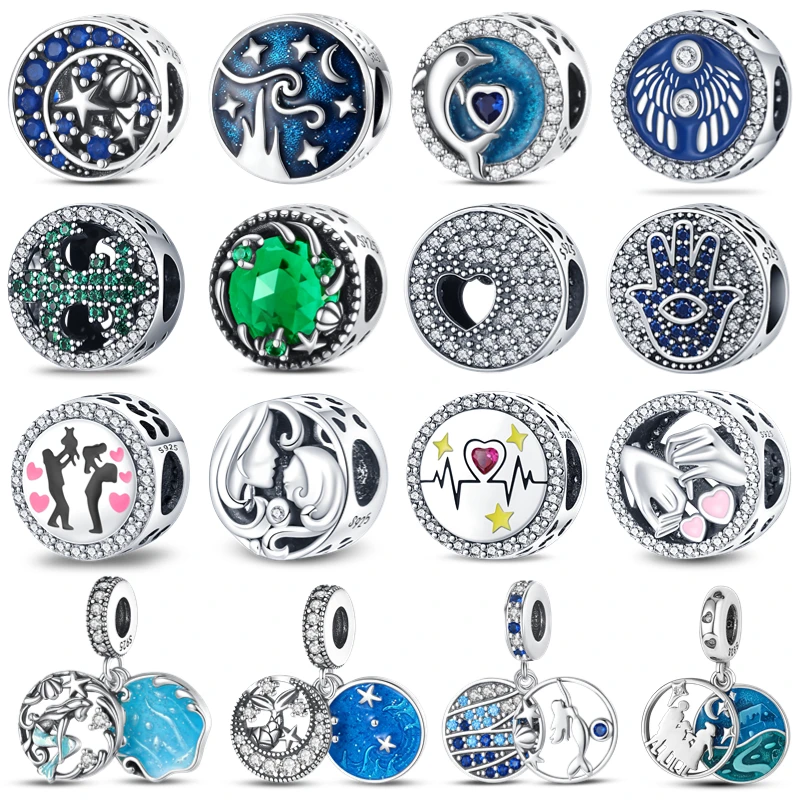 Charms Fit For Pandora Bracelet 925 Sterling Silver Round Shape Star Moon Paw Demon Eyes Bead Multielement Diy Jewelry Making
Charms Fit For Pandora Bracelet 925 Sterling Silver Round Shape Star Moon Paw Demon Eyes Bead Multielement Diy Jewelry Making