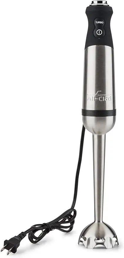 All-Clad Electrics Stainless Steel Immersion Blender 2 Piece Turbo Function 600 Watts Detachable, Variable Speed Control
All-Clad Electrics Stainless Steel Immersion Blender 2 Piece Turbo Function 600 Watts Detachable, Variable Speed Control