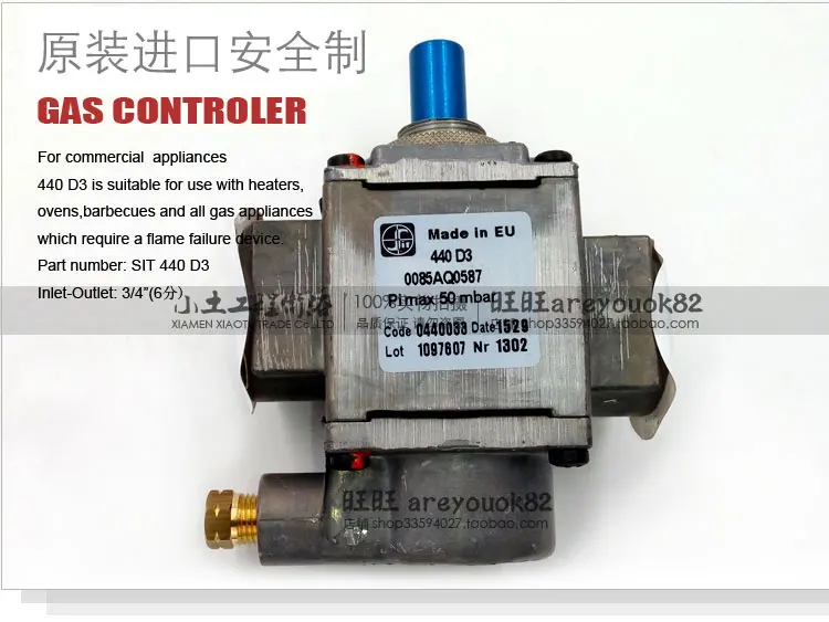 Original steam oven 440D3 safety system Italy SIT steam cabinet accessories safety valve 6 points
Original steam oven 440D3 safety system Italy SIT steam cabinet accessories safety valve 6 points