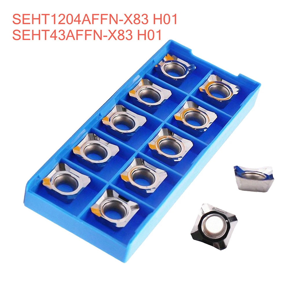 SEHT1204AFFN-X83 H01 Вставка 10 шт. 12 мм * 12 мм 45 градусов AFFN-83 карбидная вставка для фрезерования алюминия SEHT 43
SEHT1204AFFN-X83 H01 Вставка 10 шт. 12 мм * 12 мм 45 градусов AFFN-83 карбидная вставка для фрезерования алюминия SEHT 43