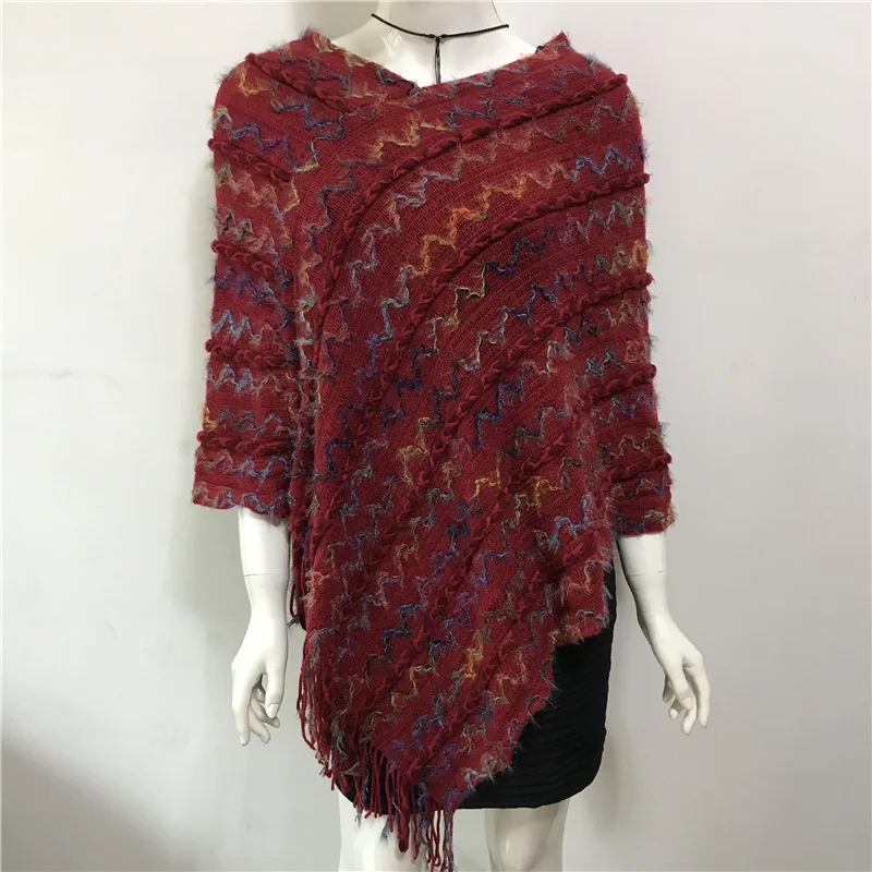 2022 New Spring Autumn Leisure Women Pullover Thin V-neck Lady Cloak Shawl Sweater Color Wavy Pattern Sunscreen Red
2022 New Spring Autumn Leisure Women Pullover Thin V-neck Lady Cloak Shawl Sweater Color Wavy Pattern Sunscreen Red