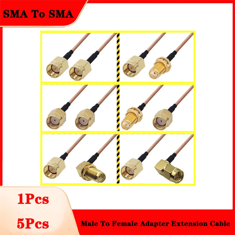 RG316 Cable SMA Male to SMA Male Plug Female Socket Connector HD-SDI RF Coaxial Coax Antenna Pigtail Jumper 50 Ohm Adapter
RG316 Cable SMA Male to SMA Male Plug Female Socket Connector HD-SDI RF Coaxial Coax Antenna Pigtail Jumper 50 Ohm Adapter