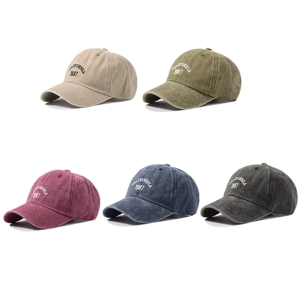 California 1987 Letters Baseball Cap Adjustable Sun Protection Sun Hat Show Face Small Solid Color Peaked Hat for Women Men
California 1987 Letters Baseball Cap Adjustable Sun Protection Sun Hat Show Face Small Solid Color Peaked Hat for Women Men
