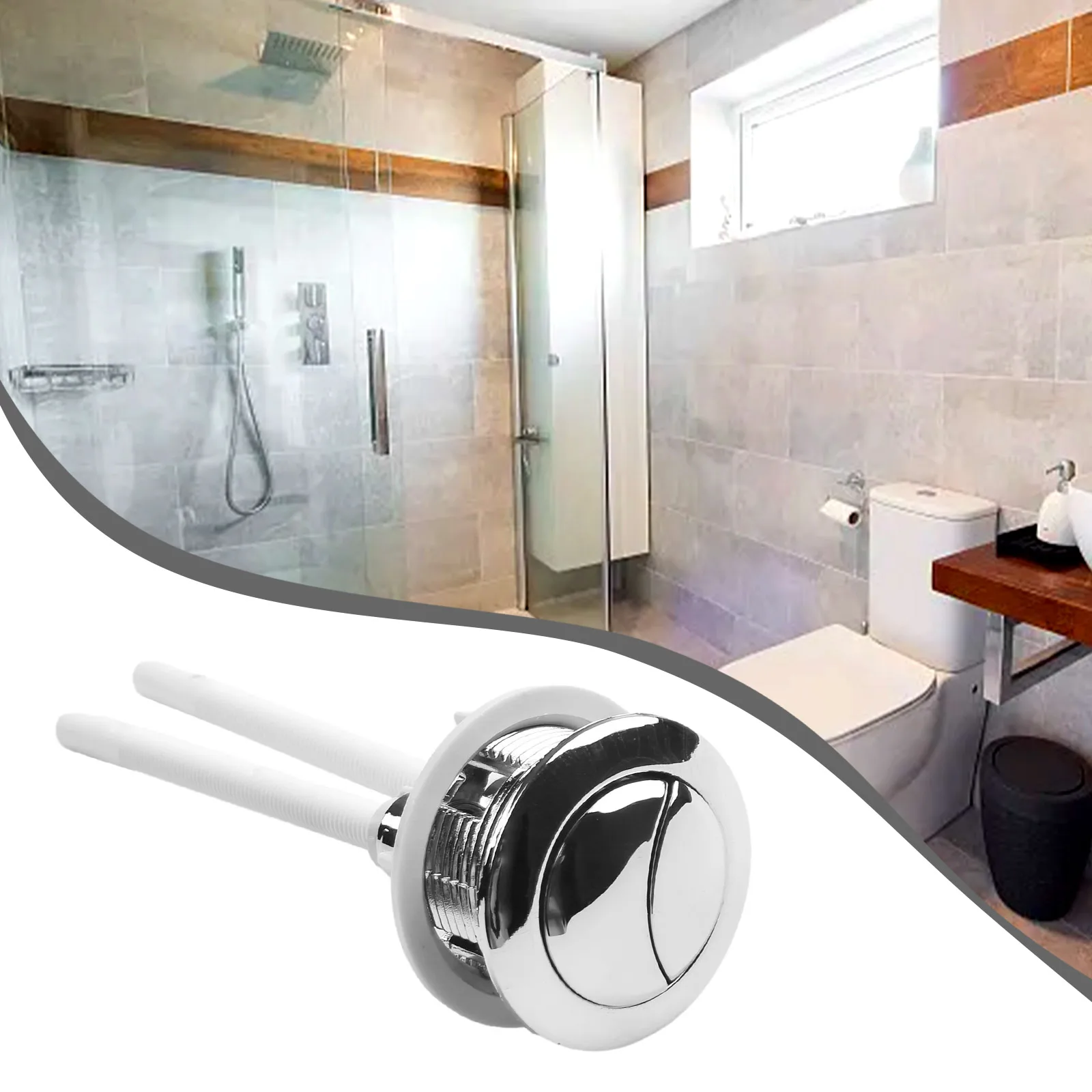 

Toilet Water Tank Rods Push Buttons Dual Flush 38mm Toilet Tank Round Valve Push Button Water Saving Bathroom Access
