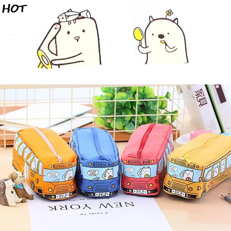1PC Cartoon Bus Pencil Bag Canvas Large Capacity Car Zipper Pen Pencilcase For Student Stationery School Supplies Student Gifts
1PC Cartoon Bus Pencil Bag Canvas Large Capacity Car Zipper Pen Pencilcase For Student Stationery School Supplies Student Gifts